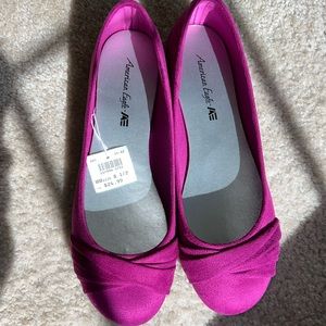 American Eagle Fuschia Flats, Women Size 8.5